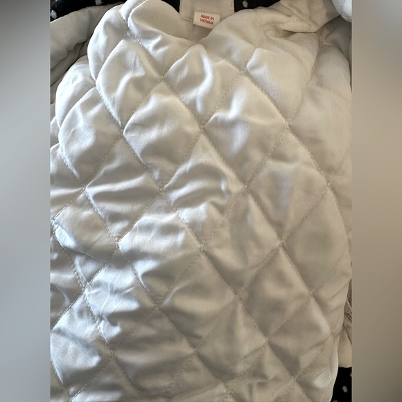 Cat & Jack Girls 18 month Black and White Polka Dot Pea Coat - Picture 6 of 6